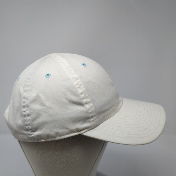Adidas Strapback Hat Solid White One Size 3 Stripes Embroidered Logo - Picture 5 of 9